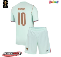 Francja Kylian Mbappe #10 Koszulka Wyjazdowa dzieci MŚ 2026 Krótki Rękaw (+ krótkie spodenki)